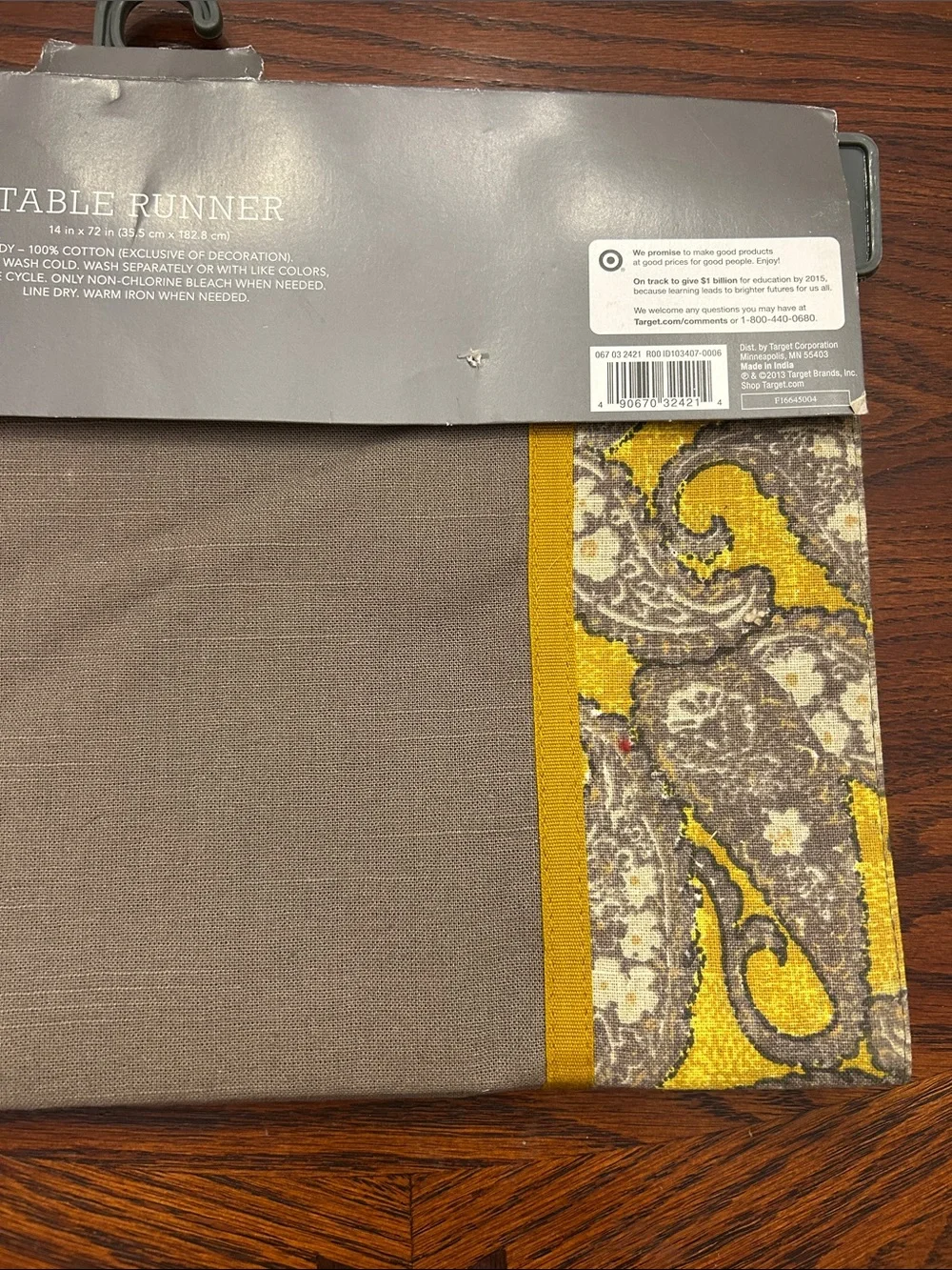 Threshold Brown and Yellow Paisley Table Runner